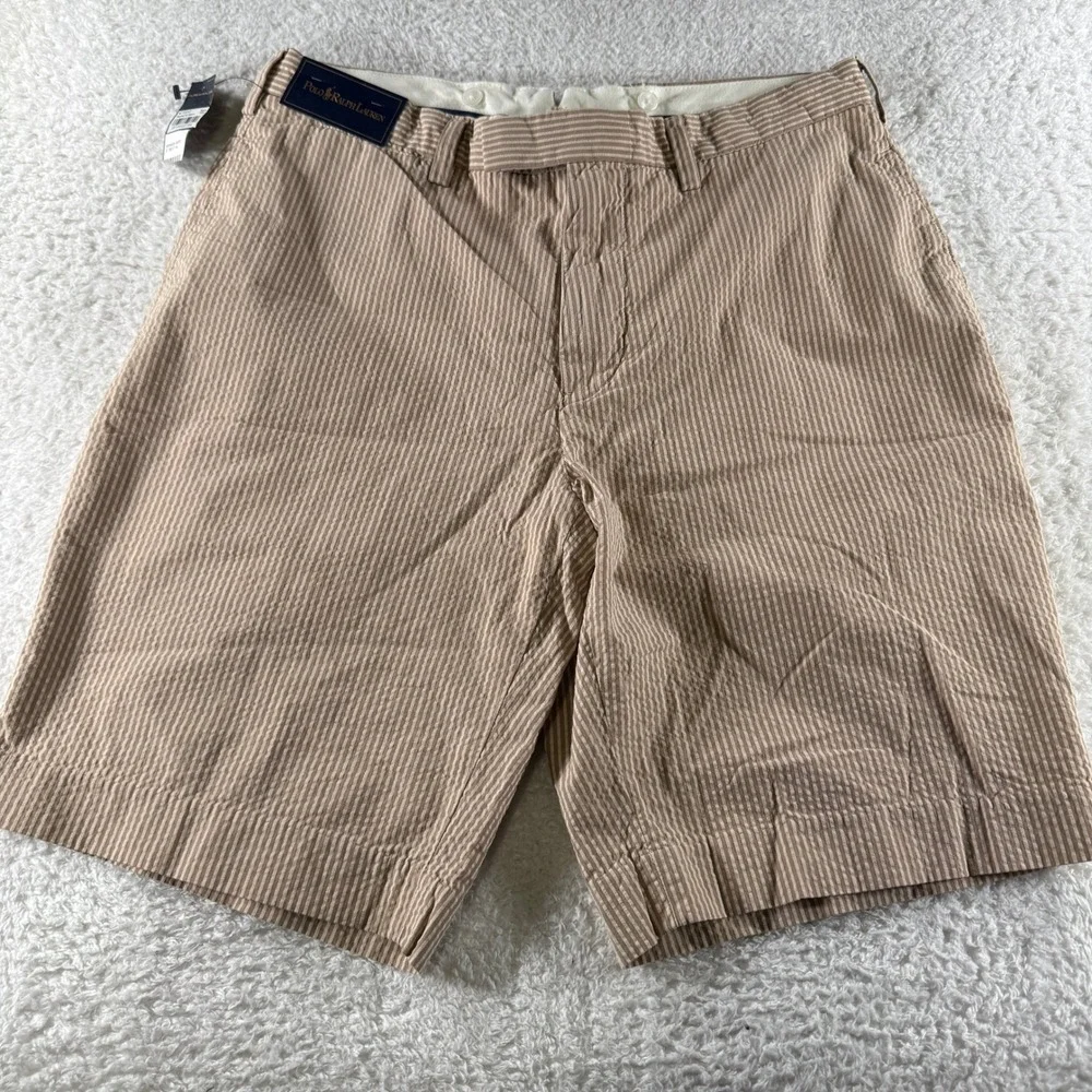 Y2K Polo Ralph Lauren Striped Chino Shorts‎ Men's Size 34 Waist 10